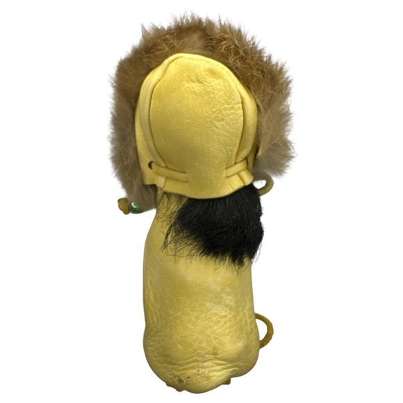 Vintage Handmade Native Style Doll Leather Beaded Fur Hood 7” - Picture 3 of 7